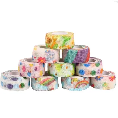 Image de Bande Cohésive Élastique - Lot de 5 Pièces Colorées