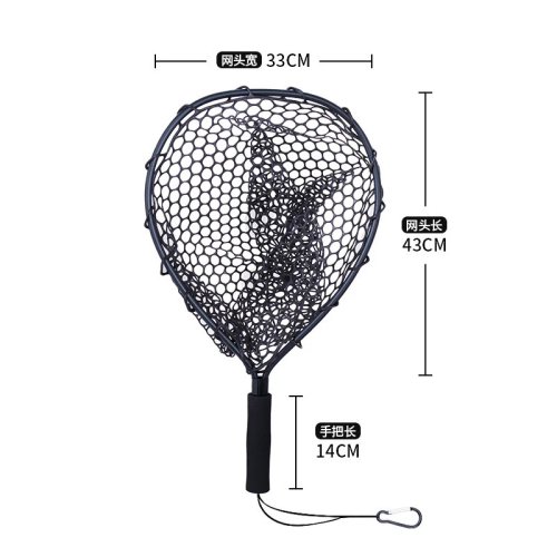 Afbeelding van Taiyu Draagbare Visnetten Ultralichte Aluminiumlegering Siliconen Slijtvastheid Mesh Hand Dip Gieten Landingsnet Voor Vliegvissen