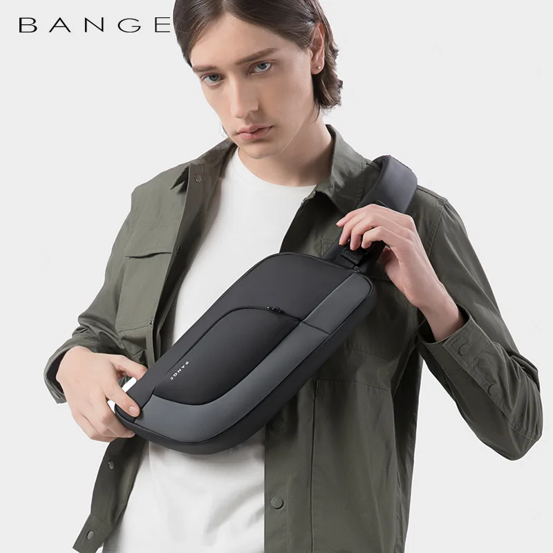 Image of Bange Anti-Theft Multifunctional Crossbody Bag for Men – Waterproof, Lightweight Shoulder Messenger Chest Pack Ideal for Travel and Daily Use