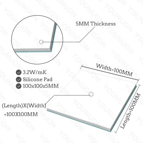 2PCS 100X5MM bianco