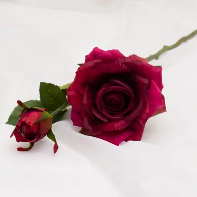 Image de Bouquet de Mariée Artificiel Rose Soie - Élégant & Réutilisable