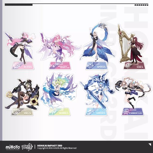 Afbeelding van Honkai Impact 3rd Cosplay Acryl Standbeeld - Griseo, Elysia, Pardofelis, Aponia, Mobius & Eden - Anime Figuur voor Fans en Collectie