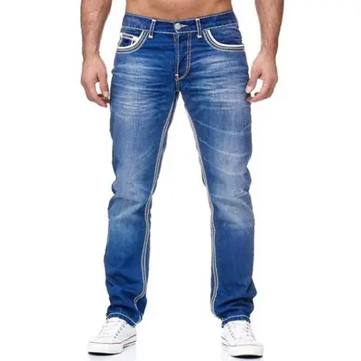 Image de Jean Droit Homme Streetwear - Style Décontracté & Tendance
