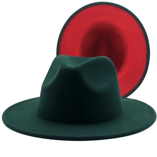 Oscuro verde y rojo