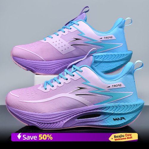 Immagine di Scarpe da corsa sportive da uomo Casual Marathon Traspiranti Leggere da donna Comode scarpe da ginnastica da passeggio atletiche antiscivolo all'aperto