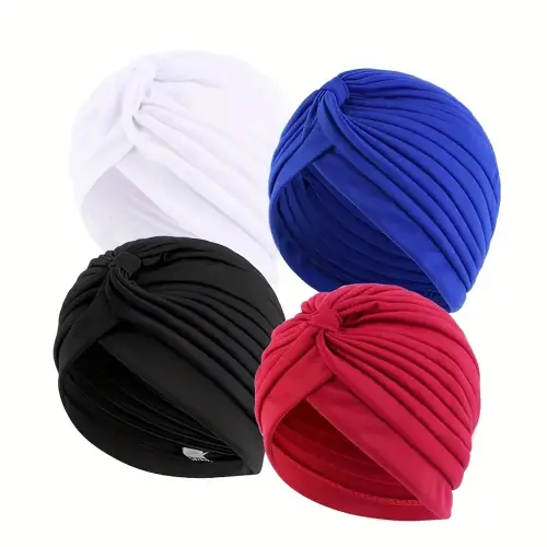 Image de Ensemble Turban Femme - 4 Pièces Unis & Élégantes