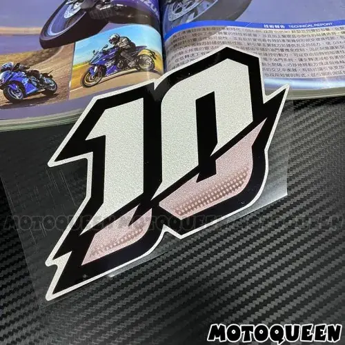 Image de Stickers Numéros Réfléchissants pour Moto - Décoration & Sécurité