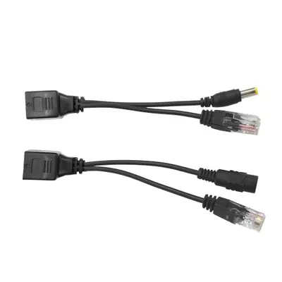 Image de Séparateur PoE Étanche avec Adaptateur Vidéo et Alimentation RJ45 12V/48V