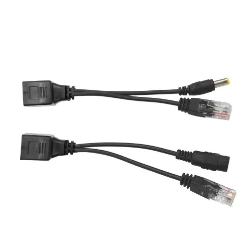 Image de Séparateur PoE Étanche avec Adaptateur Vidéo et Alimentation RJ45 12V/48V