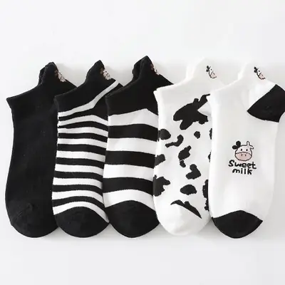 Image de Chaussettes Happy Face - 5 Paires Coton Respirant