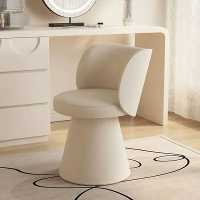 Image de Tabouret Lumineux Premium Crème - Design Élégant pour Salon ou Chambre
