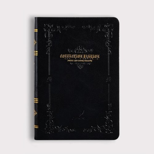 Afbeelding van A6A7 Vintage hot goud bedrukt notitieboekje schattig compact draagbaar zak hard shell PU lederen notitieboek Schoolbenodigdheden kantoordagboek