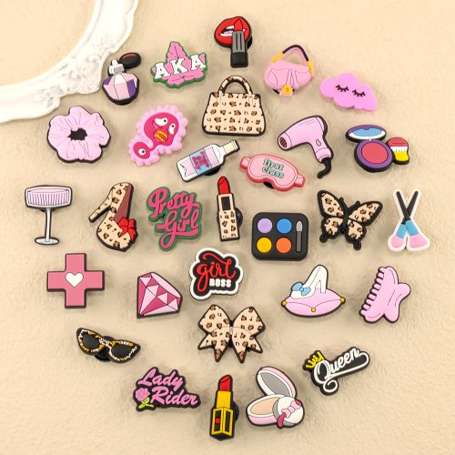 Afbeelding van Stijlvolle Schoenversieringen - Luipaard & Roze Pinnen