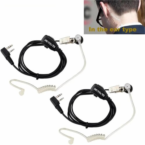 Imagen de Auriculares PTT con Tubo de Aire para Walkie Talkie - Compatible con Baofeng UV-5R, RT622 y más