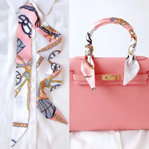 Image de Foulard Soie Élégant 90cm - Accessoire Raffiné pour Femme