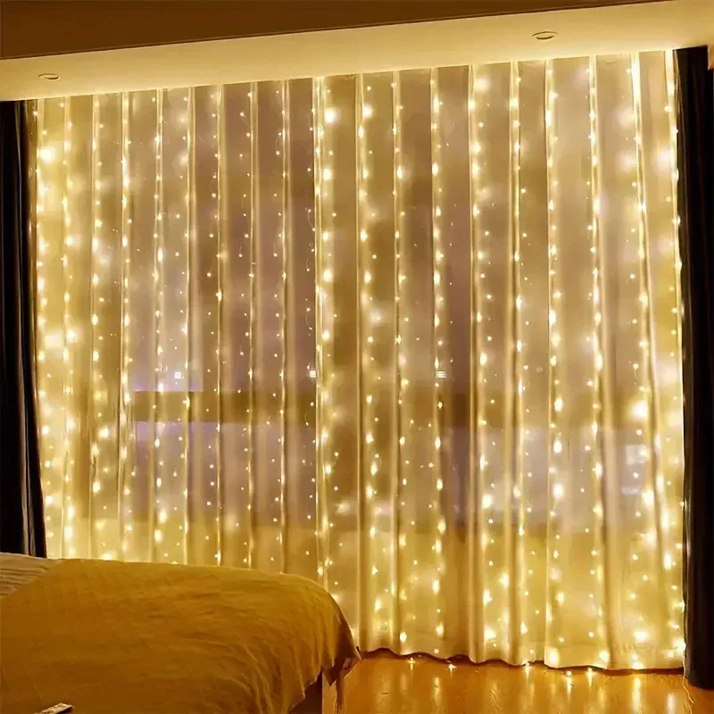 Image de Guirlande LED Rideau avec Télécommande - 3/4/6m
