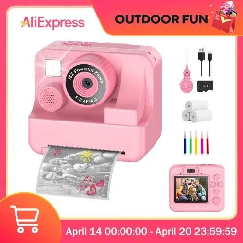 Image de Caméra Instantanée pour Enfants 1080p HD avec Double Objectif