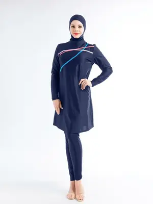 Image de Burkini Modeste pour Femme - Maillot de Bain Islamique