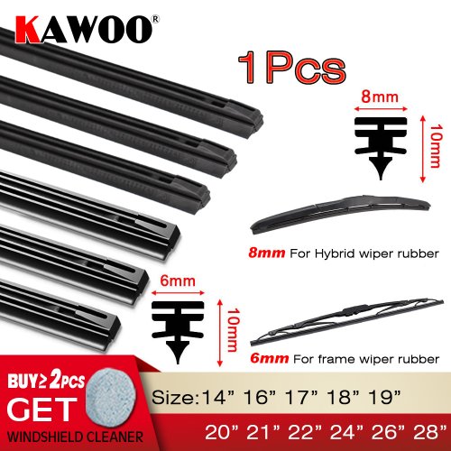 Zdjęcie Wkładki do wycieraczek samochodowych 6mm/8mm – miękkie, wytrzymałe i łatwe w montażu