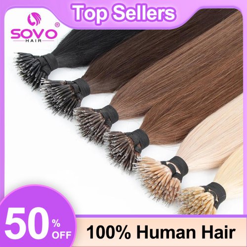 Immagine di Estensioni Capelli Biondi Naturali con Micro Anelli