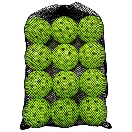 Immagine di Pickleball da Esterno 74mm - Confezione da 12 Palle Durevoli con 40 Fori, 26g, Ideali per Competizioni e Allenamenti all'Aperto