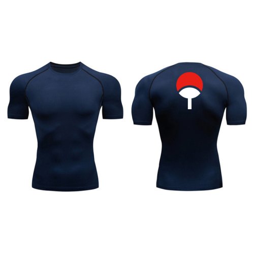 Imagen de Camisas de compresión gráficas para hombres, camisetas atléticas de secado rápido con protección con...