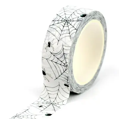 Image de Ruban Washi Toile d'Araignée Halloween - Décoration DIY