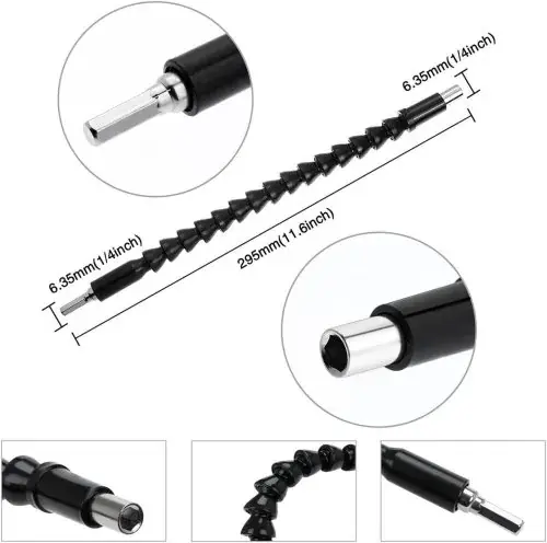Image de Kit Adaptateur Tournevis Angle 105° avec Embouts Réglables