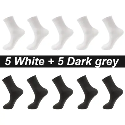 Image de Chaussettes Homme Noir Coton Peigné - Lot de 10 Paires