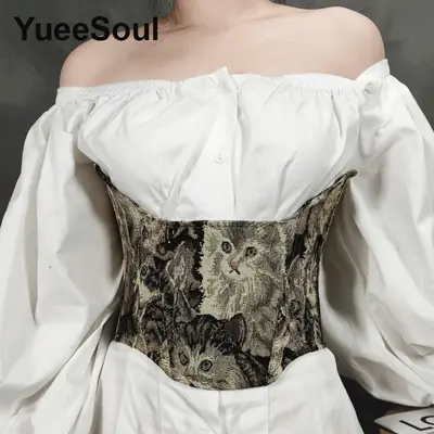 Image de Ceinture Corset Florale Vintage pour Femme