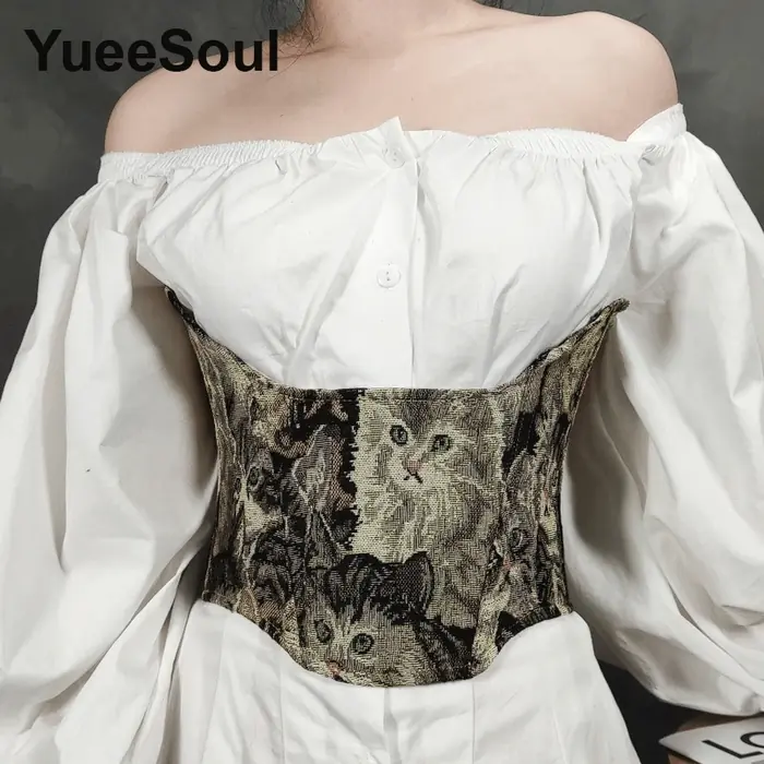 Image de Ceinture Corset Florale Vintage pour Femme