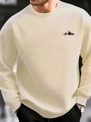Image de Sweat-shirt Homme Imprimé Montagne - Style Décontracté