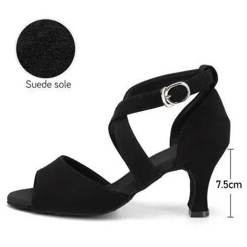 Zwart 7.5CM suède