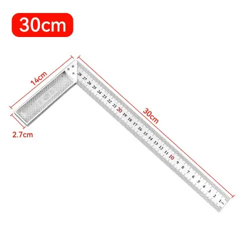 Image de Règle Carrée Aluminium 90° - Précision Optimale pour le Bois