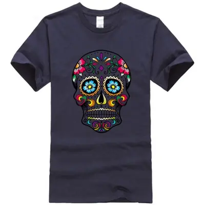 Image de T-Shirt Homme Crâne Imprimé - Style Streetwear 100% Coton