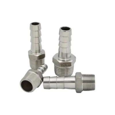 Image de Raccords Tuyaux Acier Inoxydable - 6 à 16mm - BSP Mâle