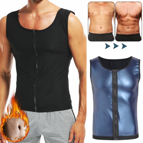 Image of Natural Men's Abdomen Reducer & Sweat-Inducing Sauna Vest for Waist Training and Belly Slimming – Premium Fitness Shapewear Corset Top