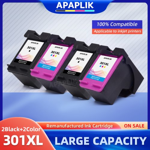 Immagine di Cartucce d'inchiostro HP 301XL - 2 Set per Stampanti HP DeskJet e Envy