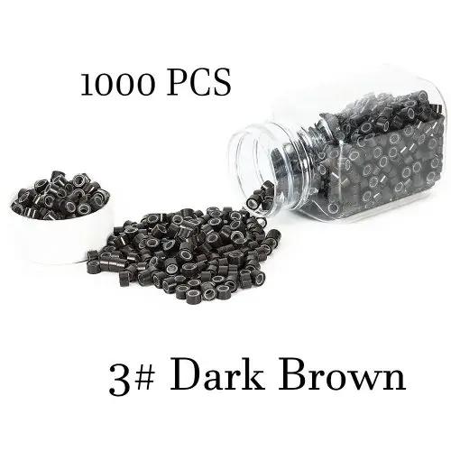 Image de Perles Microlink 5mm/3mm pour Extensions de Cheveux