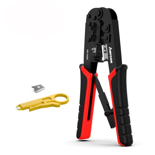 Zdjęcie AMPCOM rj45 zaciskarki RJ11 RJ45 narzędzie do zaciskania sieć Ethernet przewód LAN crimper szczypce ...