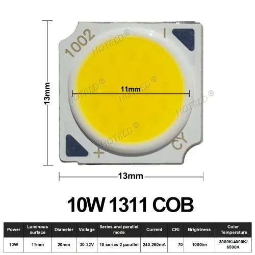10W 13-11 mm COB