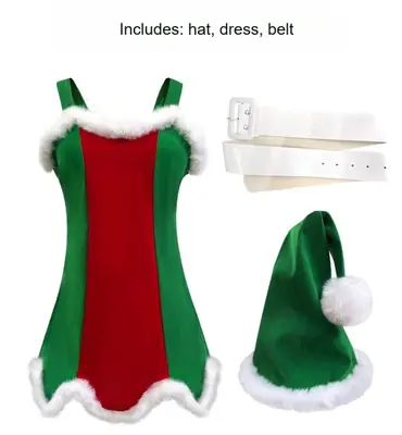 Image de Robe de Noël Sexy Mini Sans Bretelles - Tenue de Fête Élégante