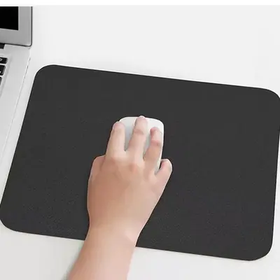 Image de Tapis de Souris Anti-Éclaboussures en Cuir PU - 26x21 cm