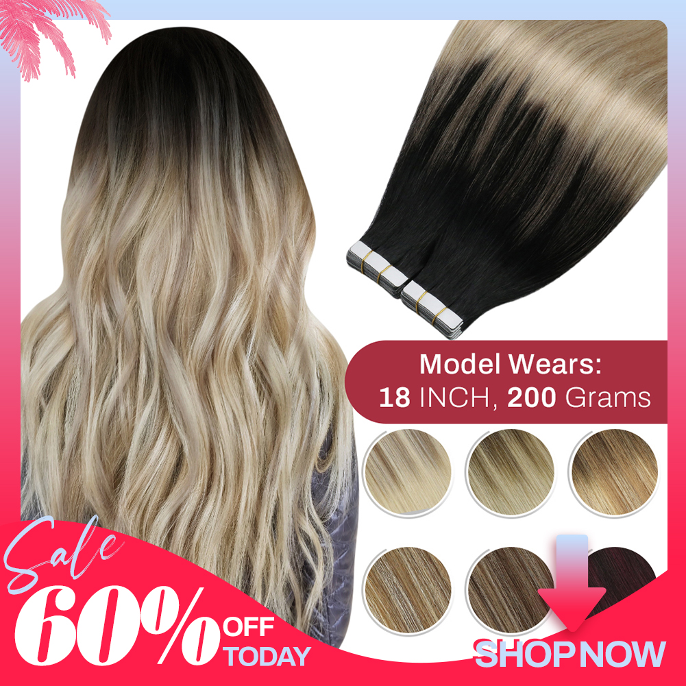 Bild von Natürliche Haarverlängerungen – Echthaar Extensions mit Balayage Blond