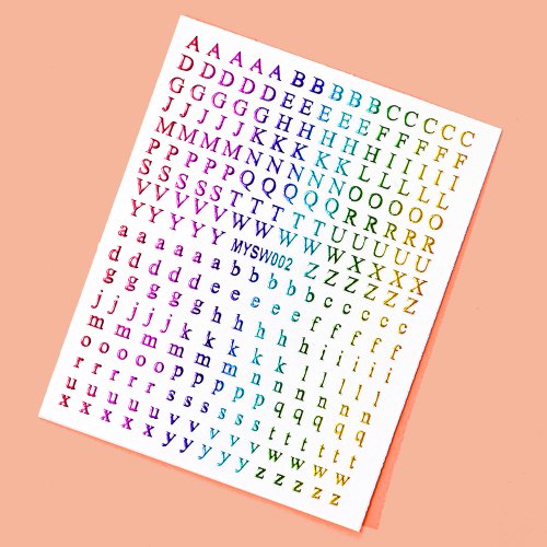 Imagen de 1 Uds. Adhesivo 3D para uñas con alfabeto láser plateado/dorado 26 letras en inglés calcomanías para...