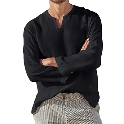 Image de Chemise Homme Coton Lin - Confort & Style