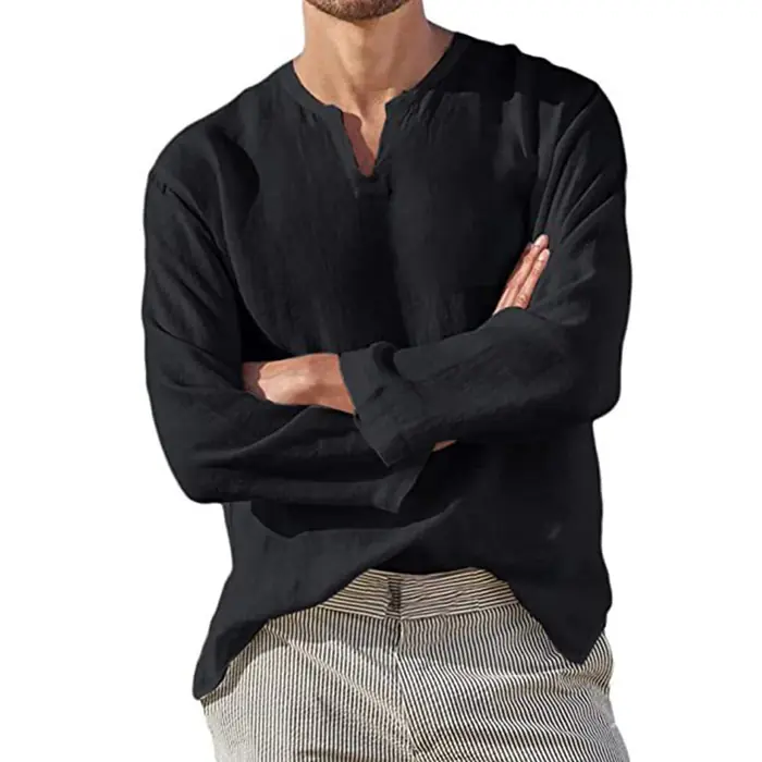 Image de Chemise Homme Coton Lin - Confort & Style