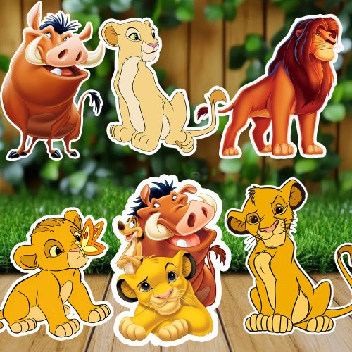 Afbeelding van Lion King Simba Verjaardagsdecoratie - Uitsnede Stand-Up Prop van Foamboard voor Feesten en Babyshower