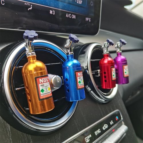 Afbeelding van Natuurlijke Auto Luchtverfrisser met Stikstof Fles – Aromatherapie Geurstof voor Interieur, Parfum & Smaakstof Accessoire