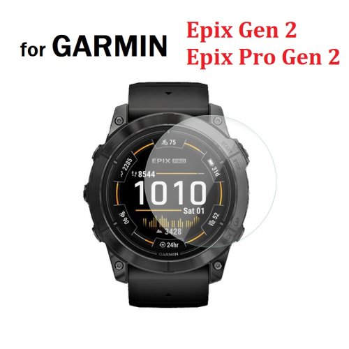 Image of 2-Pack Premium Tempered Glass Screen Protector for Garmin Epix Gen 2 and Epix Pro Gen 2 (47mm & 51mm) – Anti-Scratch, Anti-Fingerprint, Crystal-Clear Protective Film